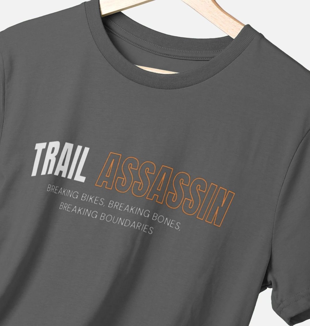 Men’s Organic Cotton MTB T-Shirt “TRAIL ASSASSIN” Black