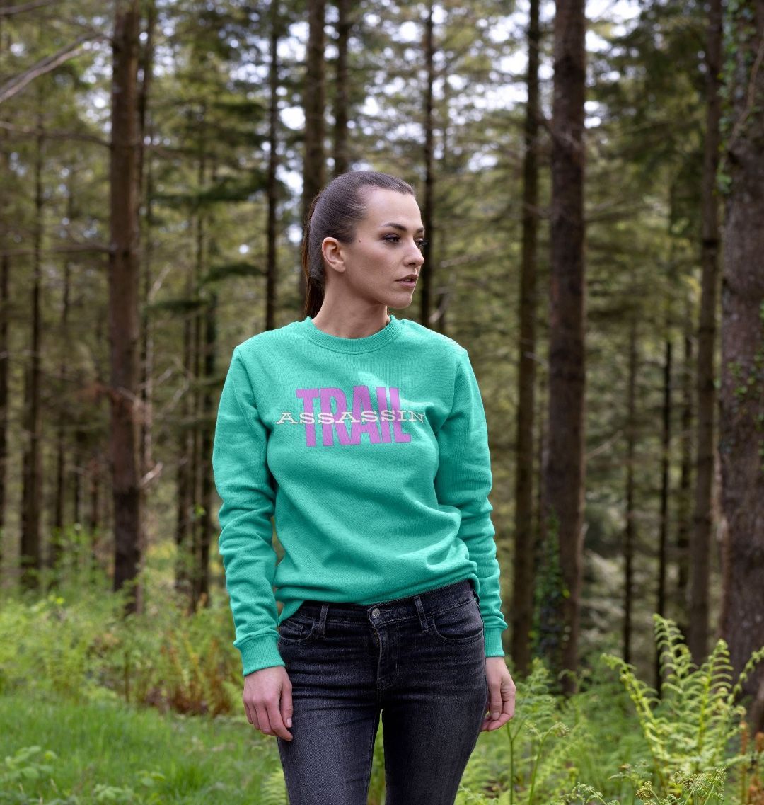 Ladies Organic Cotton MTB Sweater with Pink Print