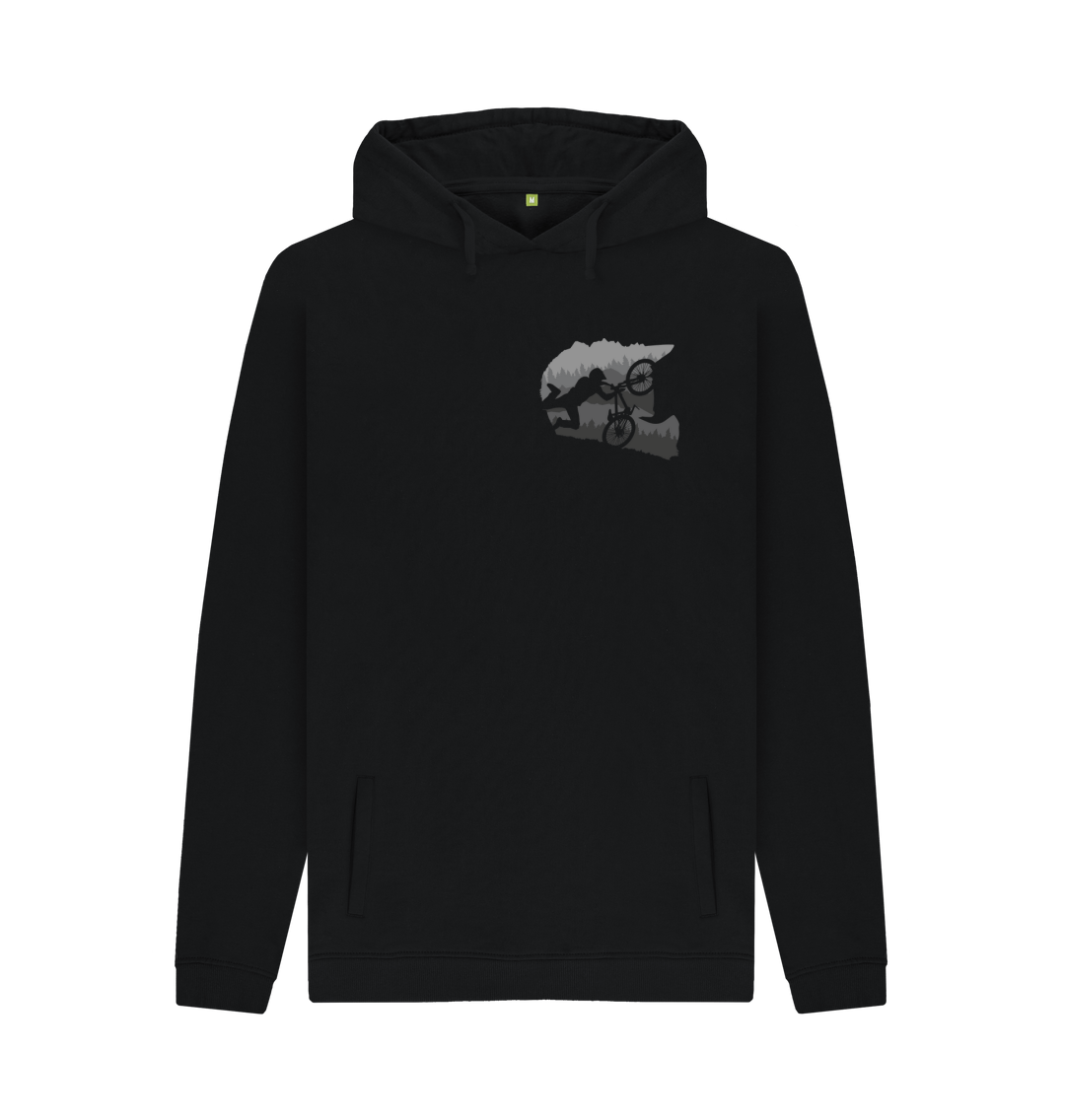 Black Printed Hoody