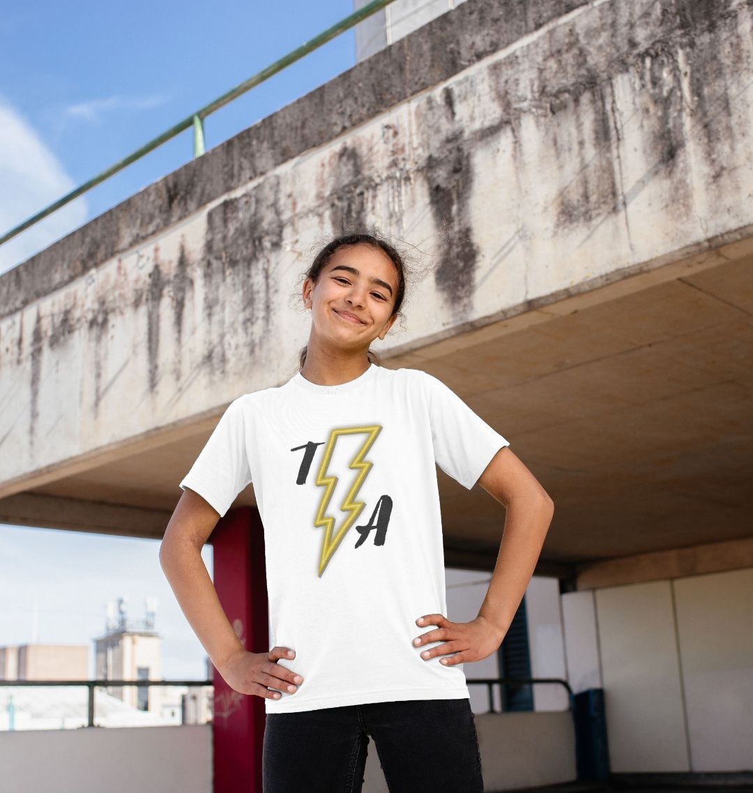 Kids Organic Cotton MTB T-Shirt”HIGH VOLTAGE”