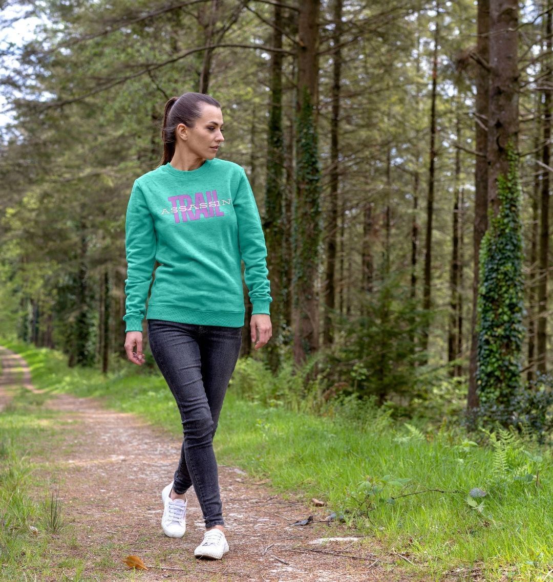 Ladies Organic Cotton MTB Sweater with Pink Print