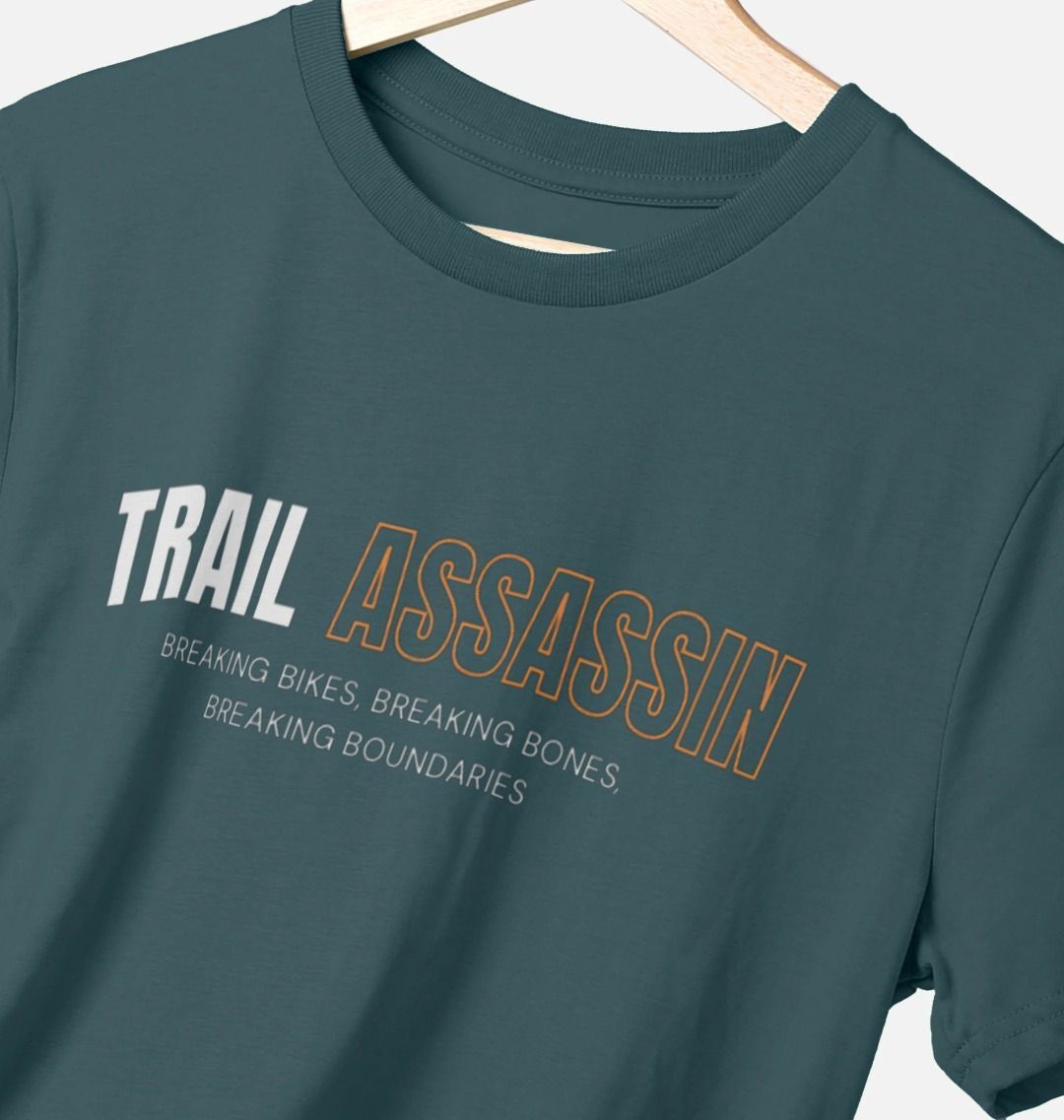 Men’s Organic Cotton MTB T-Shirt “TRAIL ASSASSIN” Black