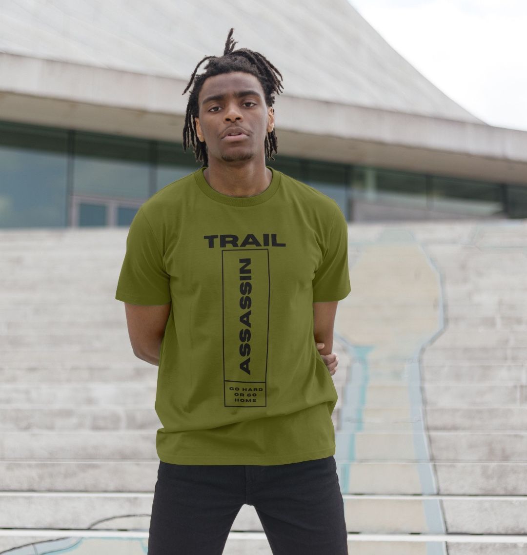 Men’s Organic Cotton MTB T-Shirt “GO HARD OR GO HOME”
