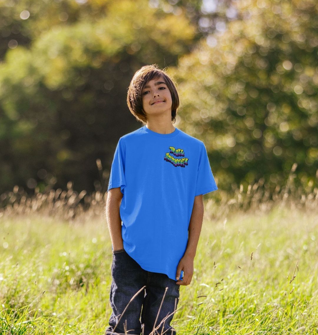 Kids Organic Cotton MTB T-Shirt with Graffiti