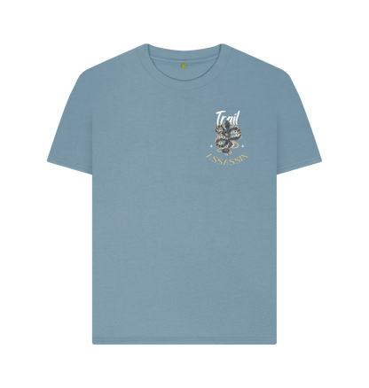 Stone Blue Ladies T-Shirt With Snake Graphic