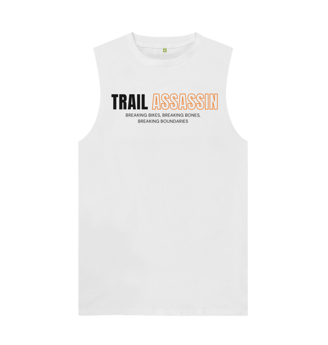 White Best with Trail Assassin Logo