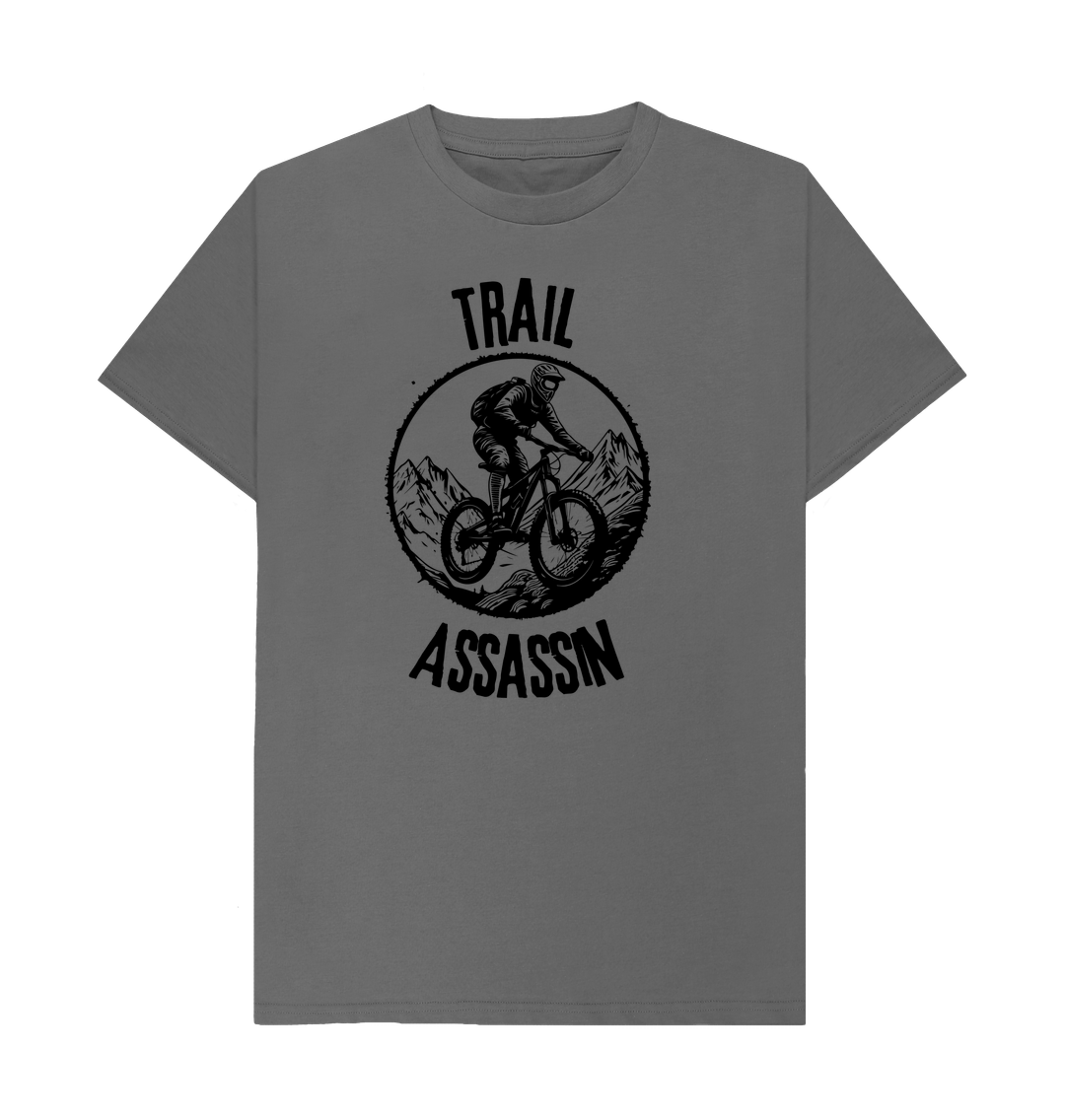 Slate Grey T-Shirt with  Mountain Biker Graphic