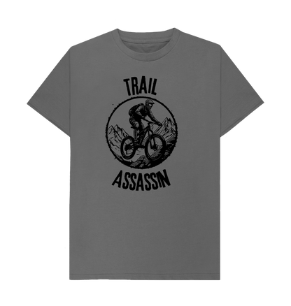 Slate Grey T-Shirt with  Mountain Biker Graphic