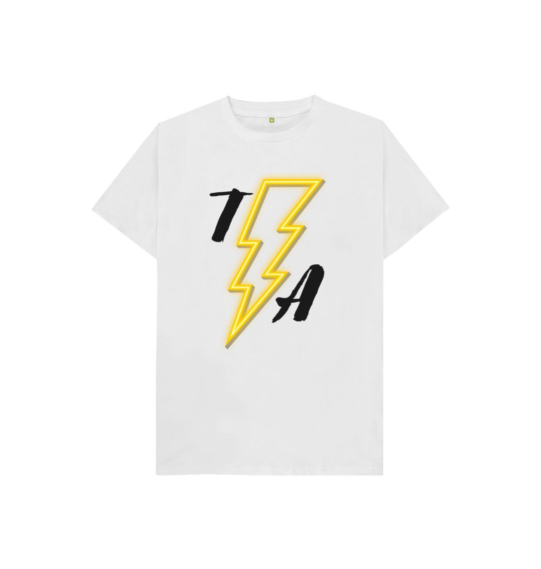 White Kids T-Shirt\u201dHIGH VOLTAGE\u201d