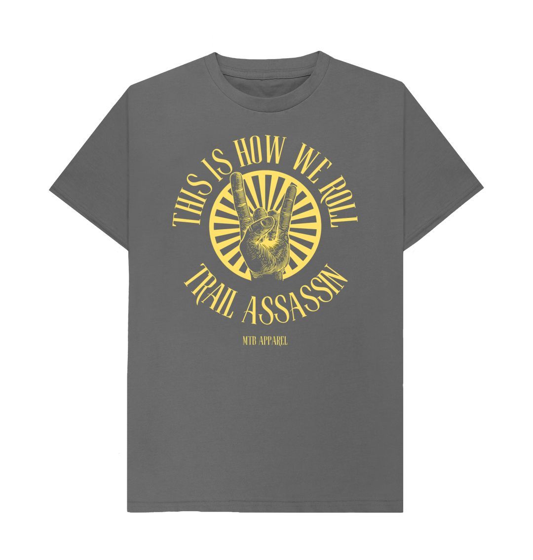 Slate Grey T-Shirt \u201cHOW WE ROLL\u201d