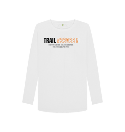 White Ladies Long Sleeve T-Shirt \u201cTrail Assassin\u201d