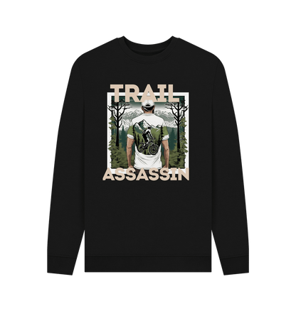 Black Sweater With Mountain Biker Graphic