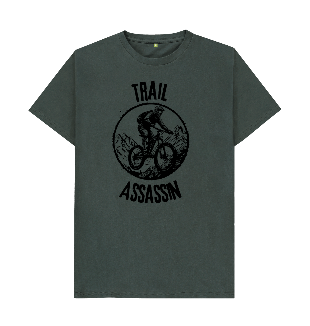 Dark Grey T-Shirt with  Mountain Biker Graphic