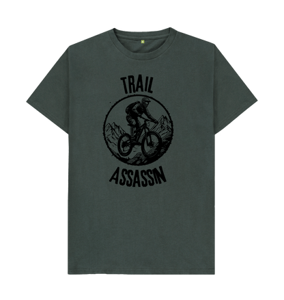 Dark Grey T-Shirt with  Mountain Biker Graphic