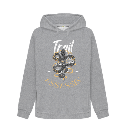 Light Heather Ladies Hoodie With Snake Graphic