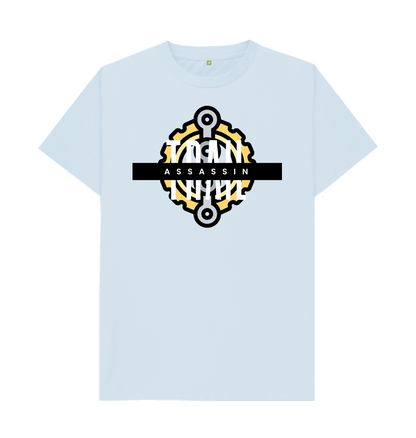 Sky Blue T-Shirt With Chain and Chainring Graphic