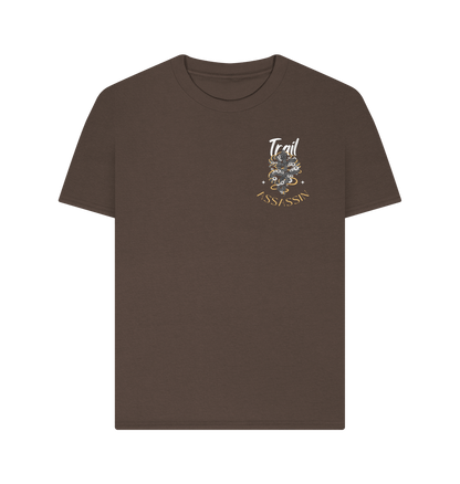 Chocolate Ladies T-Shirt With Snake Graphic