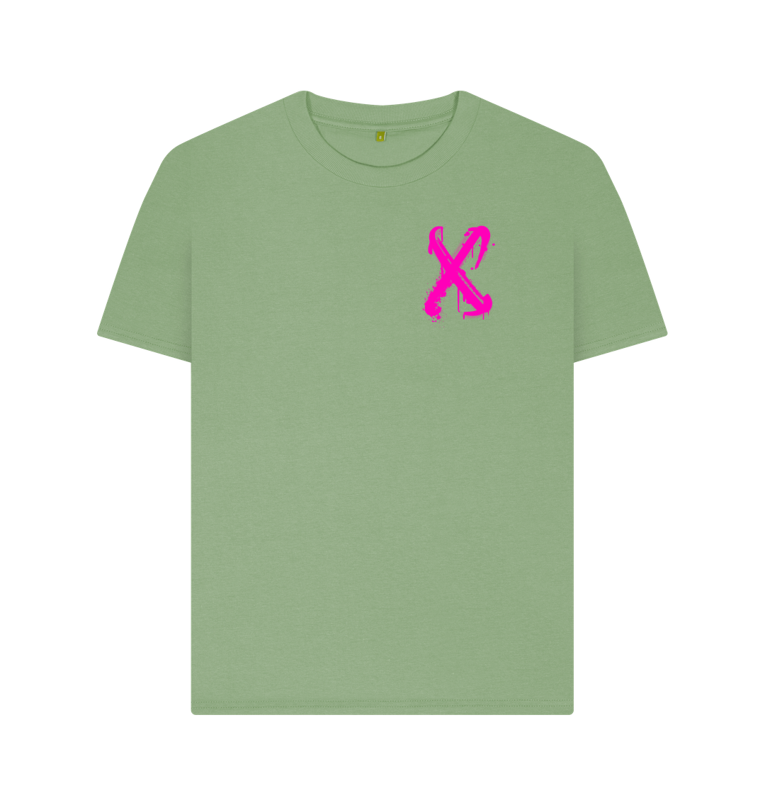 Sage Ladies T-Shirt with X Graphic