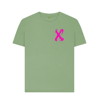 Sage Ladies T-Shirt with X Graphic