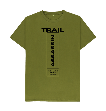 Moss Green T-Shirt \u201cGo Hard Or Go Home\u201d