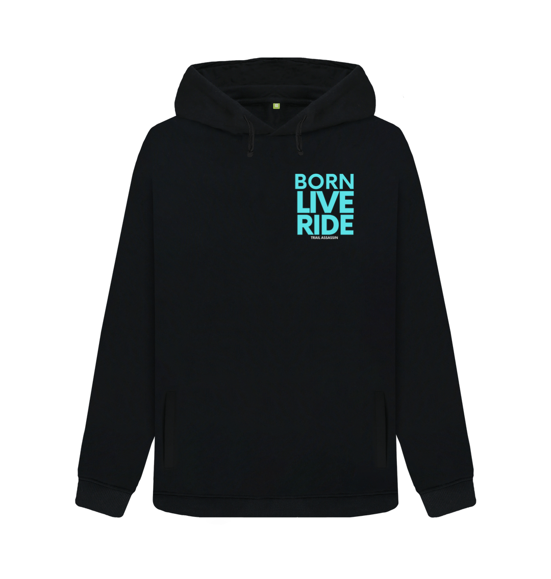 Black Ladies Hoodie\u201dBORN LIVE RIDE\u201d