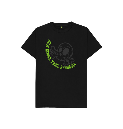 Black Kids T-Shirt \u201cNEW SCHOOL\u201d Green