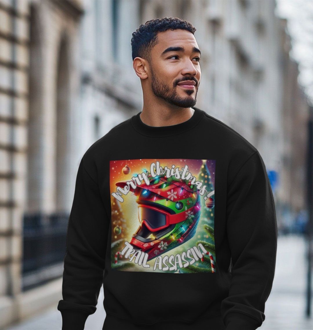 Men’s Crew Neck Sweater “REBEL WITHOUT A CLAUS”