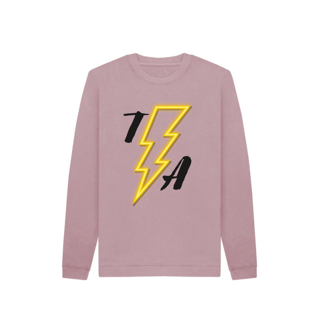 Mauve Kids Sweater\u201dHIGH VOLTAGE\u201d