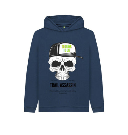 Navy Blue Kids Hoodie \u201c TOO DUMB TO DIE\u201d