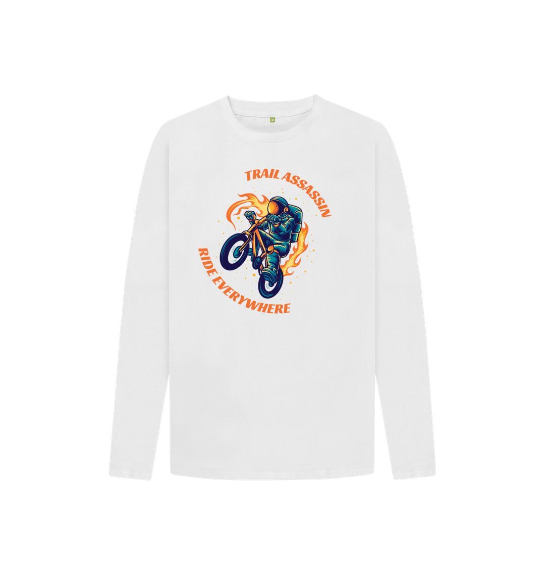 White Kids Long Sleeve T-Shirt\u201dRIDE EVERYWHERE\u201d