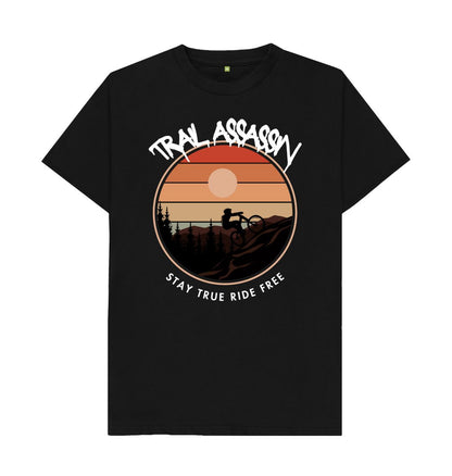 Black T-Shirt (STAY TRUE RIDE FREE)